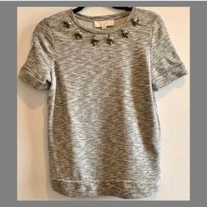 Loft short sleeved embellished sweatshirt